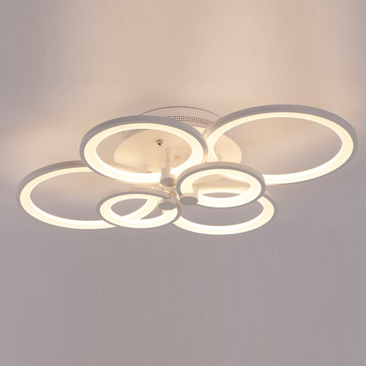 49W Creative Round Modern Art LED Ceiling Lamp, Stepless Dimming + Remote Control, 6 Heads