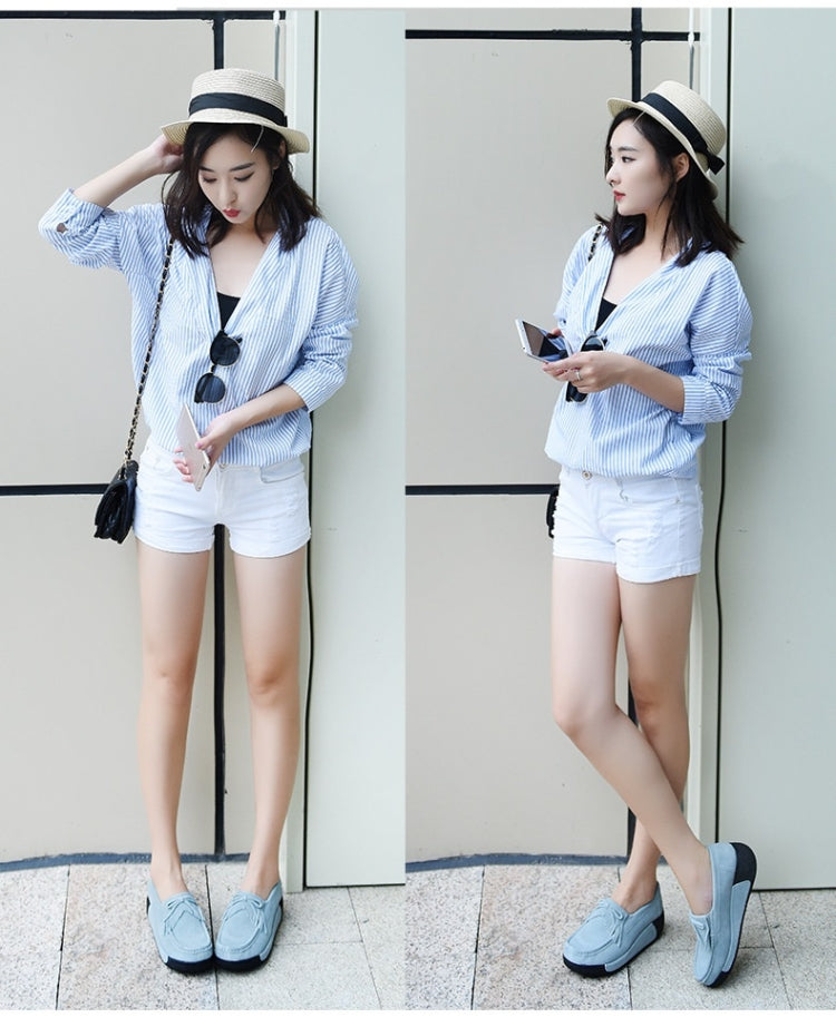 Wedge Muffin Bottom Tassel Suede Casual Shoes for Women
