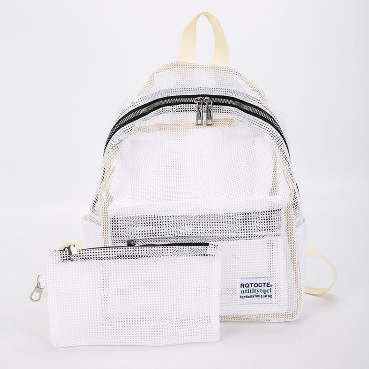 2 in 1 Fashion Mesh Multi-function Double-shoulder Bag Casual Shool Backpack Bag