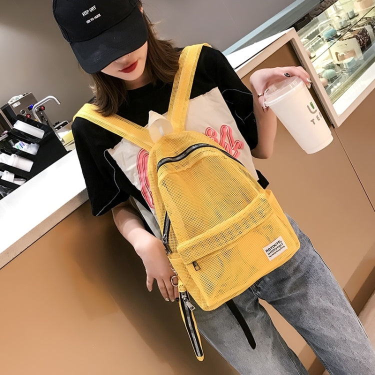 2 in 1 Fashion Mesh Multi-function Double-shoulder Bag Casual Shool Backpack Bag