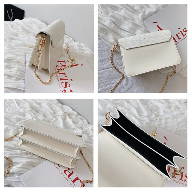 Lock Buckle Glitter PU Leather Single Shoulder Bag Ladies Handbag Messenger Bag