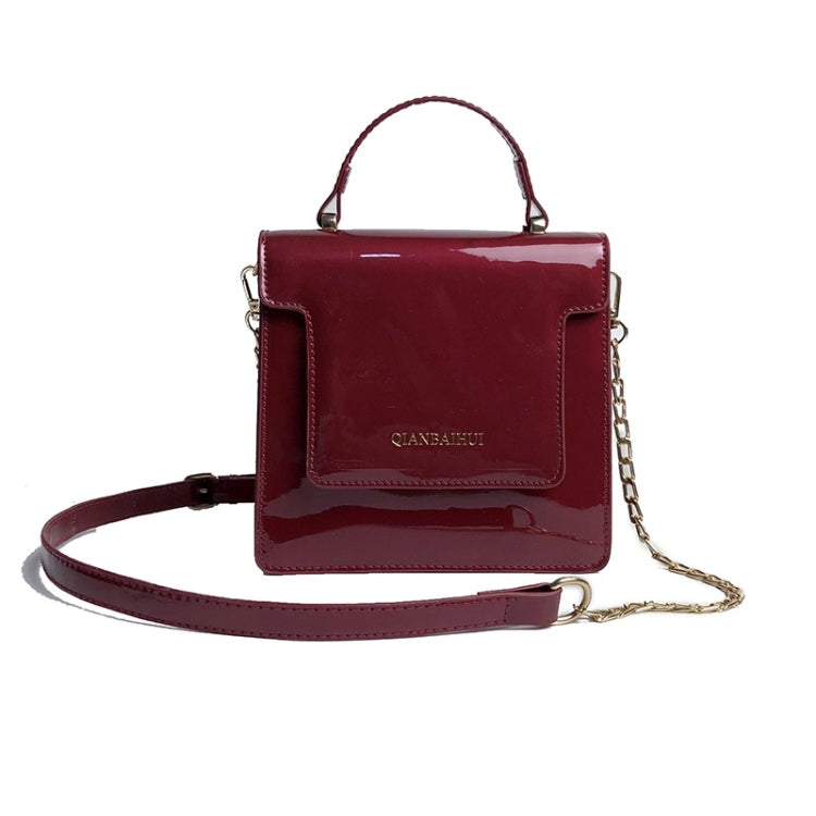 Magnetic Buckle Coating PU Leather Single Shoulder Bag Ladies Handbag Messenger Bag (Red)