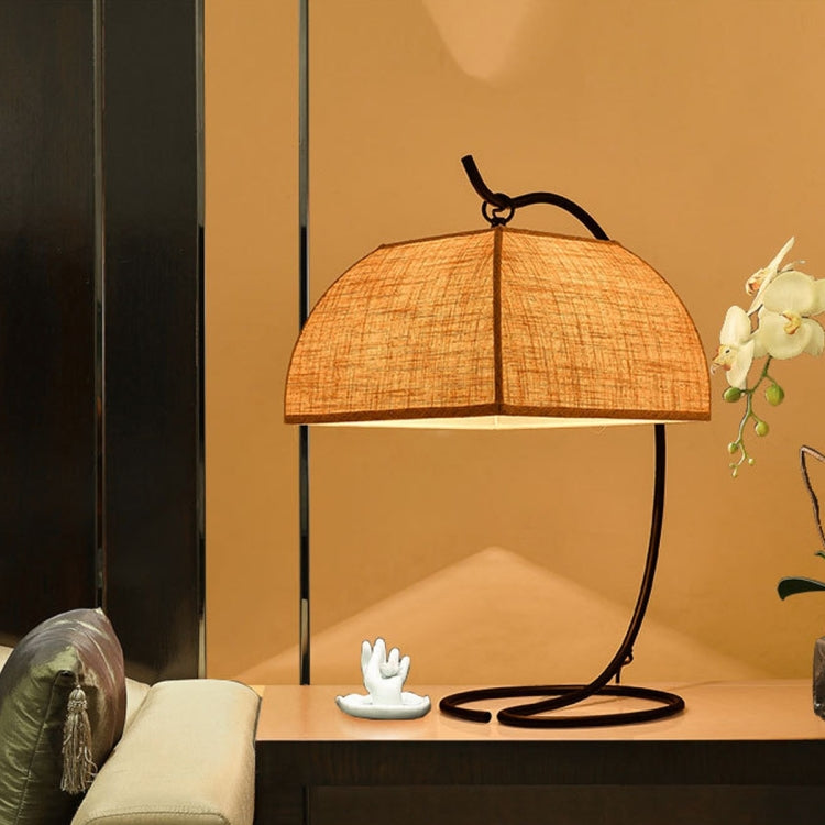 YWXLight New Chinese Table Lamp Bedroom Bedside Lamp Simple Creative Room Lamp American Wrought Iron Living Room Study Table Lamp
