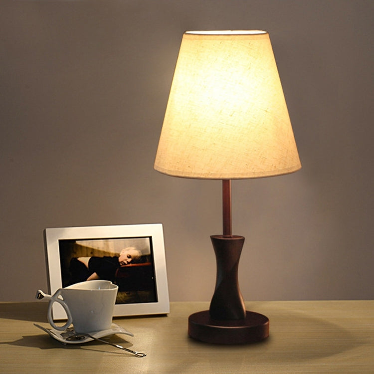YWXLight Dimming Remote Control Decorative Table Lamp Modern Minimalist Solid Wood Fabric Table Lamp Bedroom Bedside Night Light