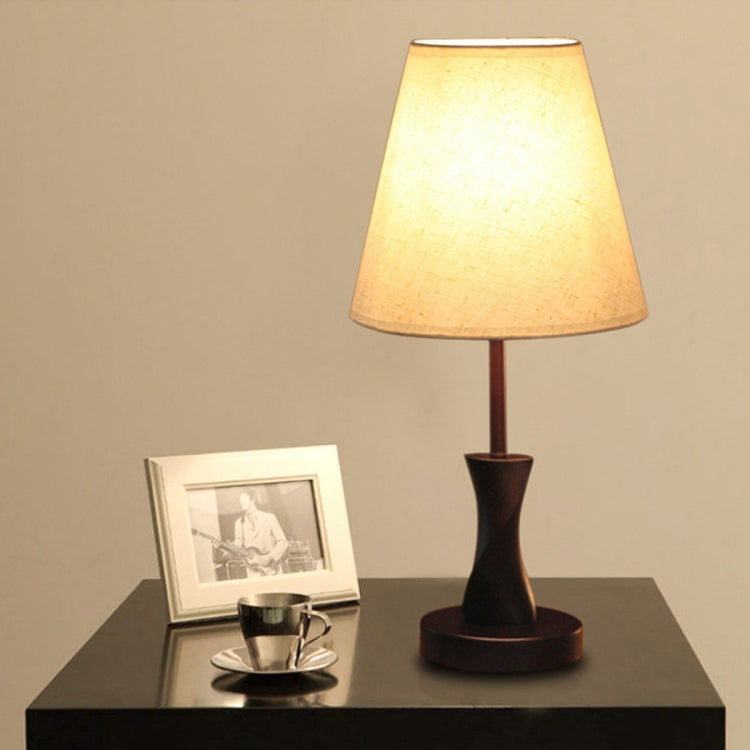 YWXLight Dimming Remote Control Decorative Table Lamp Modern Minimalist Solid Wood Fabric Table Lamp Bedroom Bedside Night Light