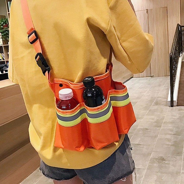 Reflective Strip Fire Fighting Package Single Shoulder Bag Messenger Bag (Orange)