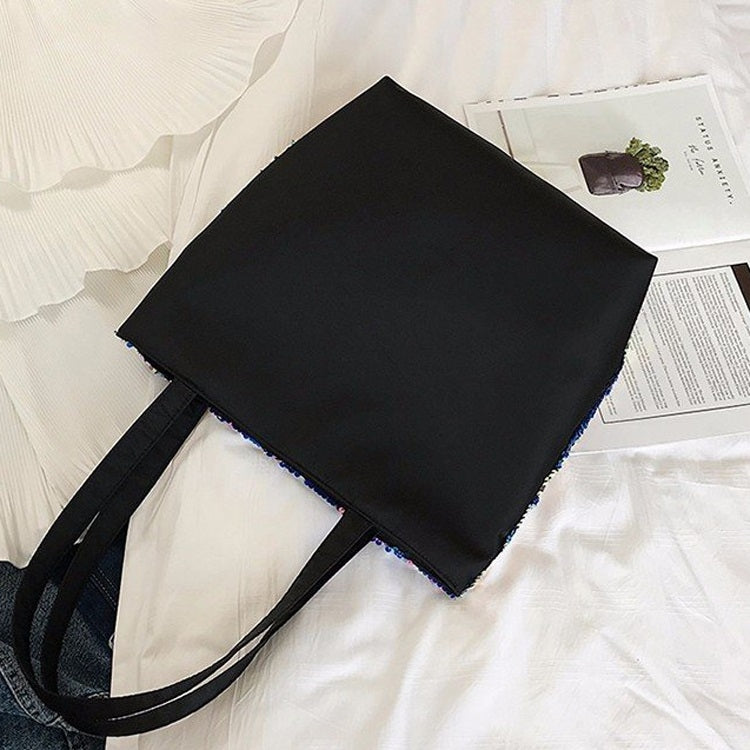Sequin Tote Bag Single Shoulder Bag Ladies Handbag Messenger Bag (Brown)