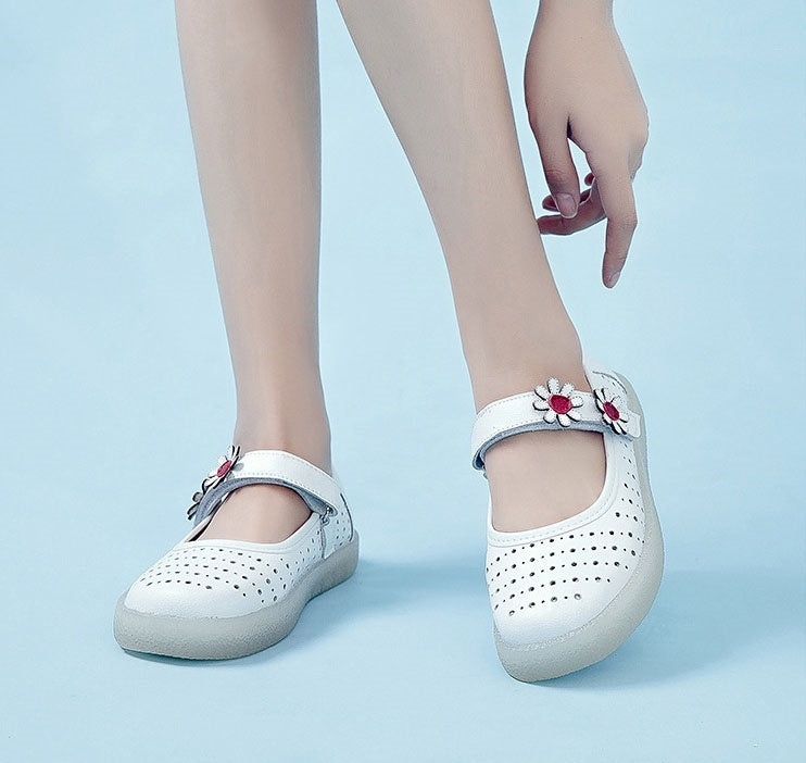 Simple Non-slip Wear-resistant Flower Student Shoes Women Sandals