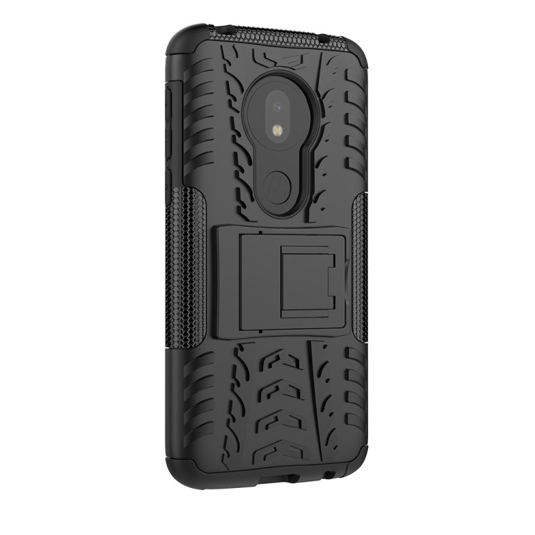 Tire Texture TPU+PC Shockproof Case for Motorola Moto G7 Play, with Holder