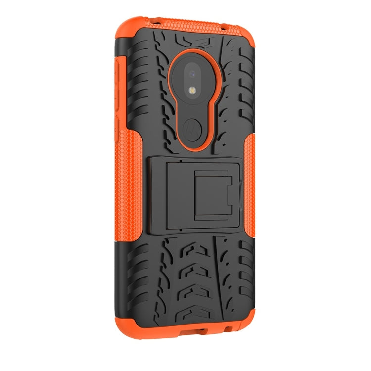 Tire Texture TPU+PC Shockproof Case for Motorola Moto G7 Play, with Holder