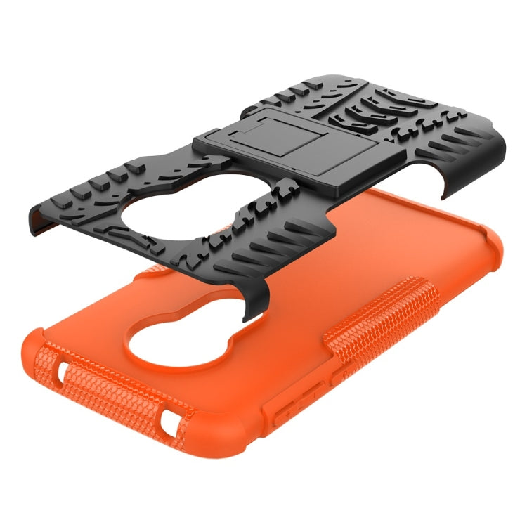 Tire Texture TPU+PC Shockproof Case for Motorola Moto G7 Play, with Holder