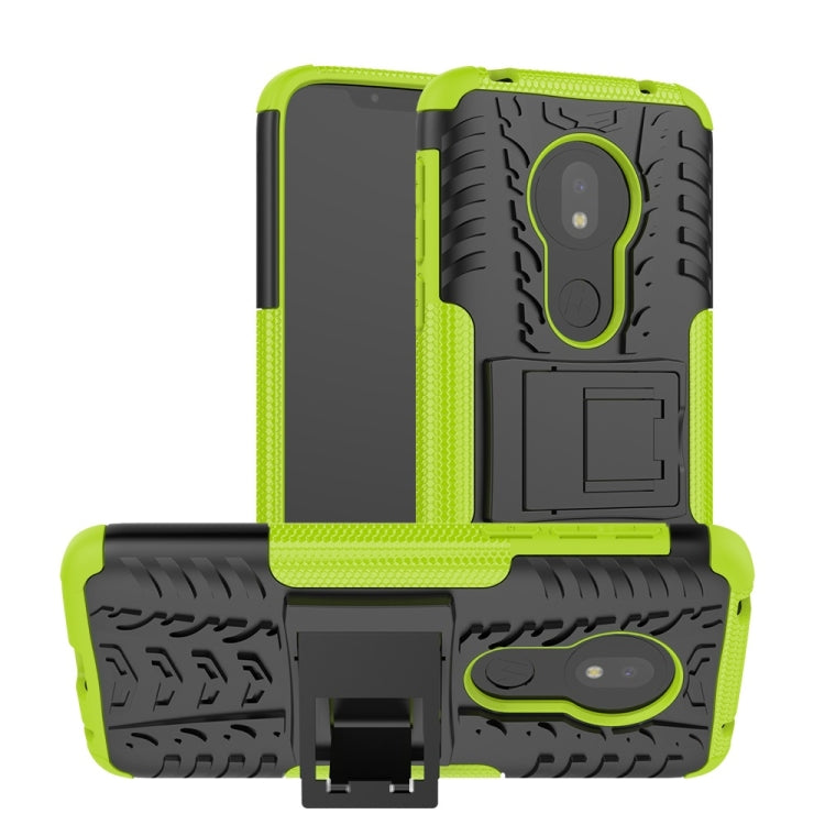 Tire Texture TPU+PC Shockproof Case for Motorola Moto G7 Play, with Holder