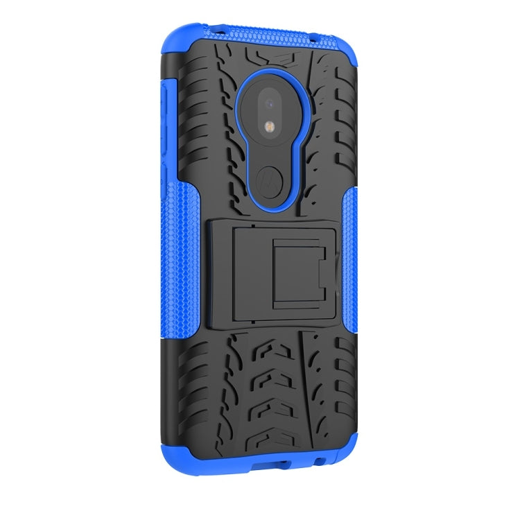Tire Texture TPU+PC Shockproof Case for Motorola Moto G7 Play, with Holder