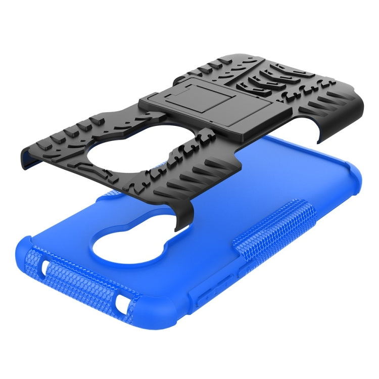 Tire Texture TPU+PC Shockproof Case for Motorola Moto G7 Play, with Holder