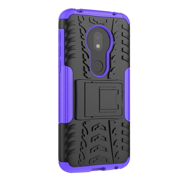 Tire Texture TPU+PC Shockproof Case for Motorola Moto G7 Play, with Holder