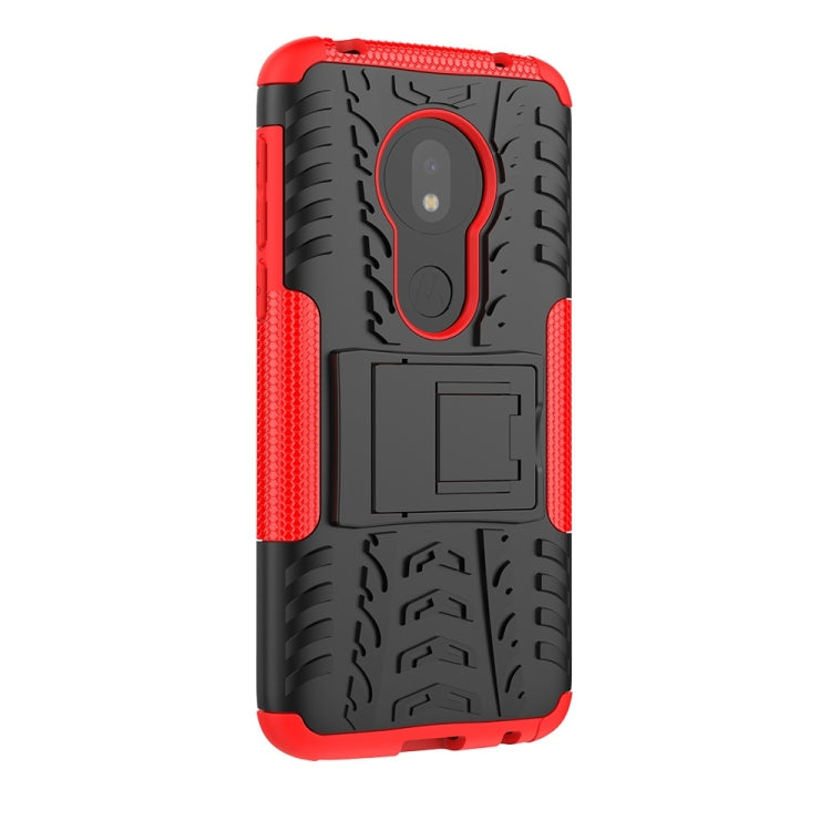 Tire Texture TPU+PC Shockproof Case for Motorola Moto G7 Play, with Holder