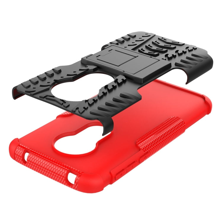 Tire Texture TPU+PC Shockproof Case for Motorola Moto G7 Play, with Holder
