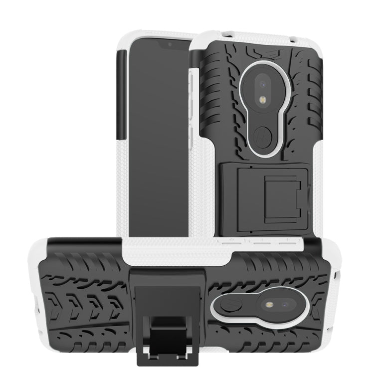 Tire Texture TPU+PC Shockproof Case for Motorola Moto G7 Play, with Holder