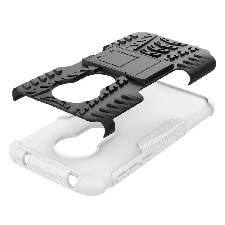 Tire Texture TPU+PC Shockproof Case for Motorola Moto G7 Play, with Holder