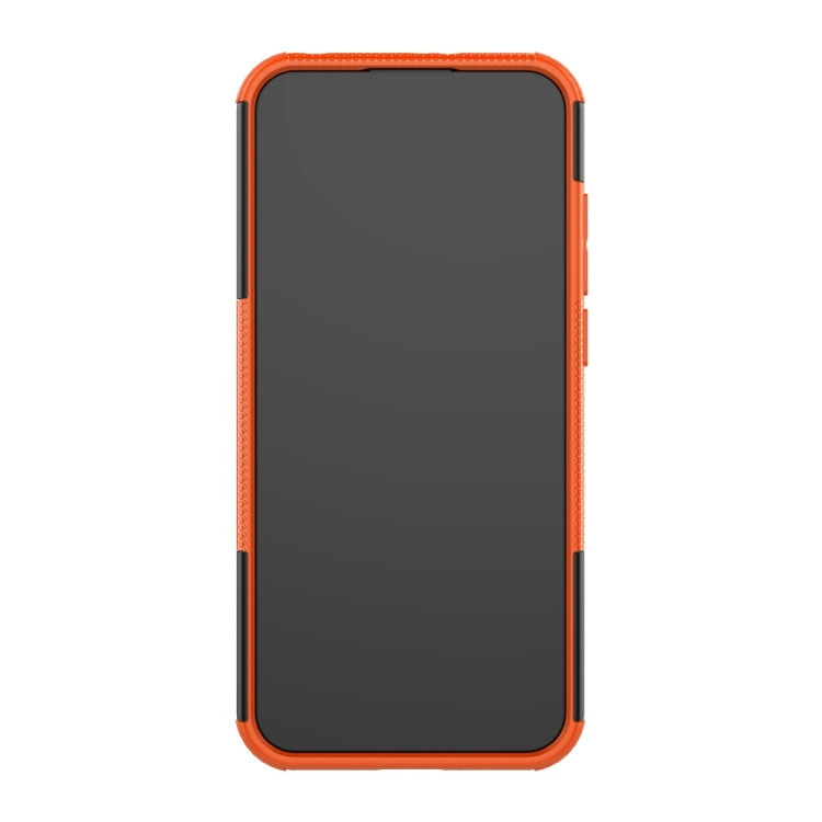 Tire Texture TPU+PC Shockproof Phone Case for Huawei Honor 8A / Y6 2019, with Holder