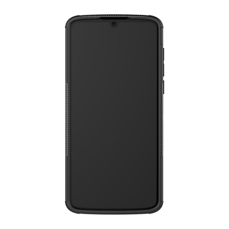 Tire Texture TPU+PC Shockproof Phone Case for Motorola Moto Z4 Play (with Fingerprint Hole), with Holder