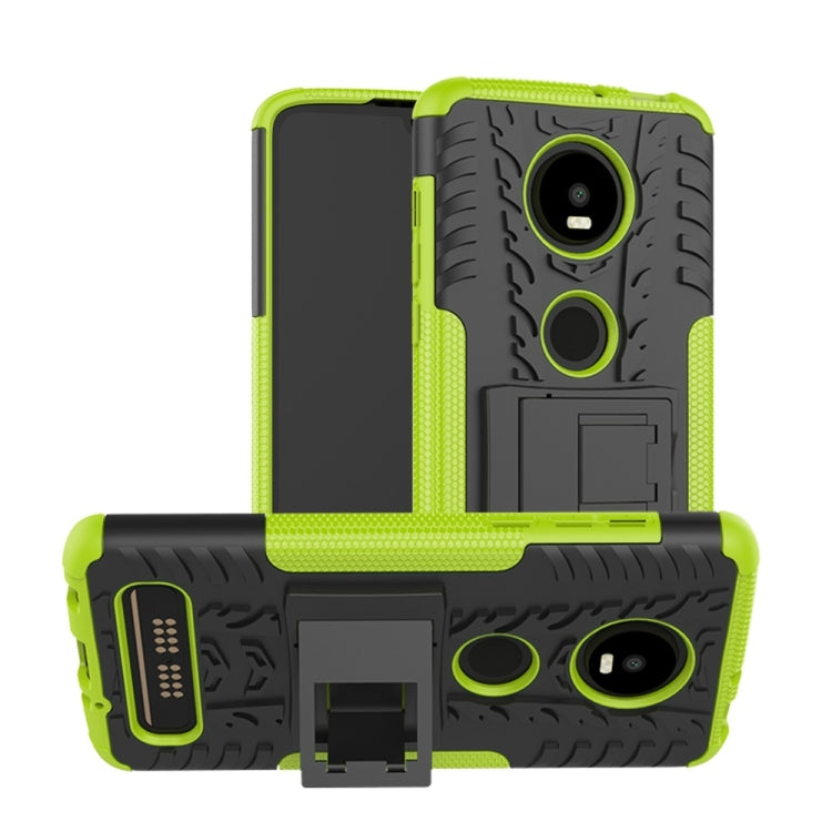 Tire Texture TPU+PC Shockproof Phone Case for Motorola Moto Z4 Play (with Fingerprint Hole), with Holder
