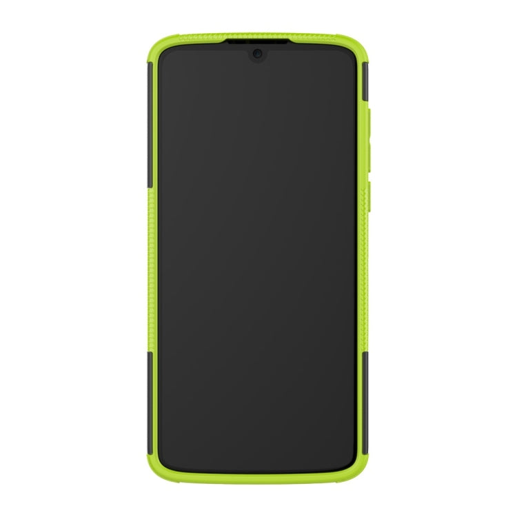 Tire Texture TPU+PC Shockproof Phone Case for Motorola Moto Z4 Play (with Fingerprint Hole), with Holder
