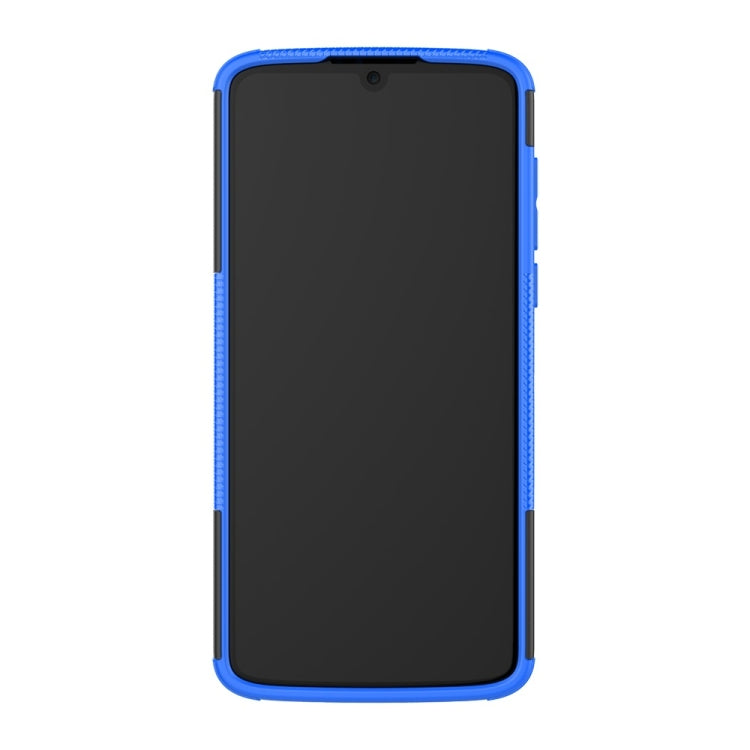 Tire Texture TPU+PC Shockproof Phone Case for Motorola Moto Z4 Play (with Fingerprint Hole), with Holder