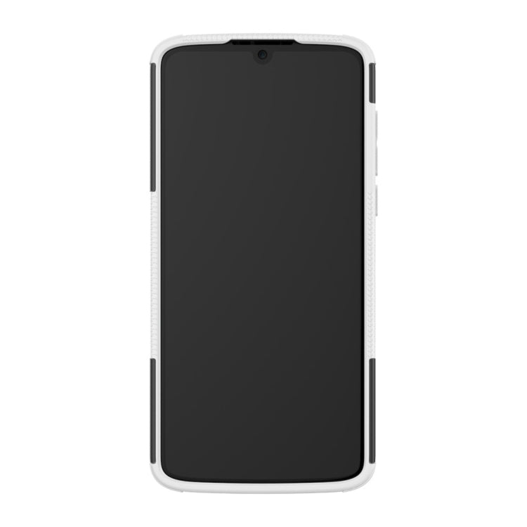 Tire Texture TPU+PC Shockproof Phone Case for Motorola Moto Z4 Play (with Fingerprint Hole), with Holder