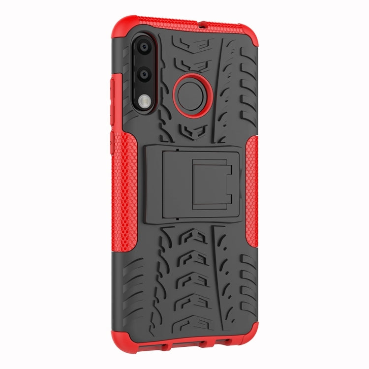 Tire Texture TPU+PC Shockproof Phone Case for Huawei P30 Lite / Nova 4e, with Holder