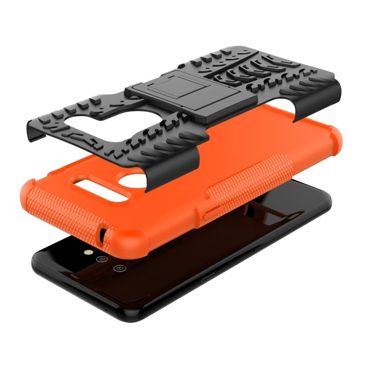 Tire Texture TPU+PC Shockproof Phone Case for LG G8 ThinQ, with Holder