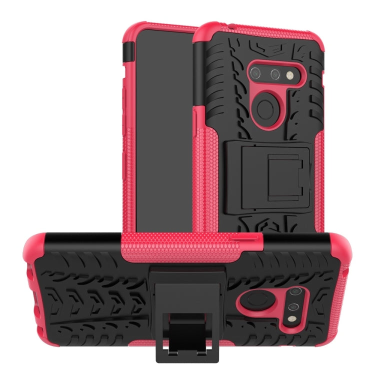 Tire Texture TPU+PC Shockproof Phone Case for LG G8 ThinQ, with Holder