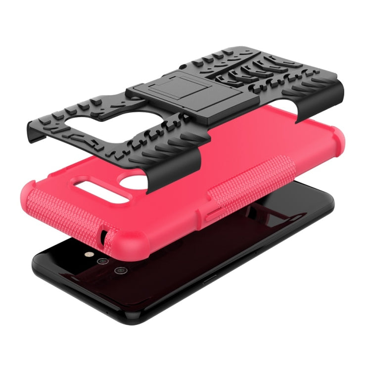 Tire Texture TPU+PC Shockproof Phone Case for LG G8 ThinQ, with Holder