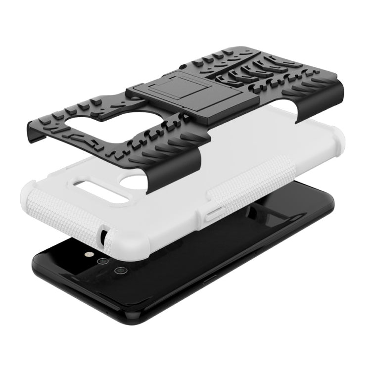 Tire Texture TPU+PC Shockproof Phone Case for LG G8 ThinQ, with Holder