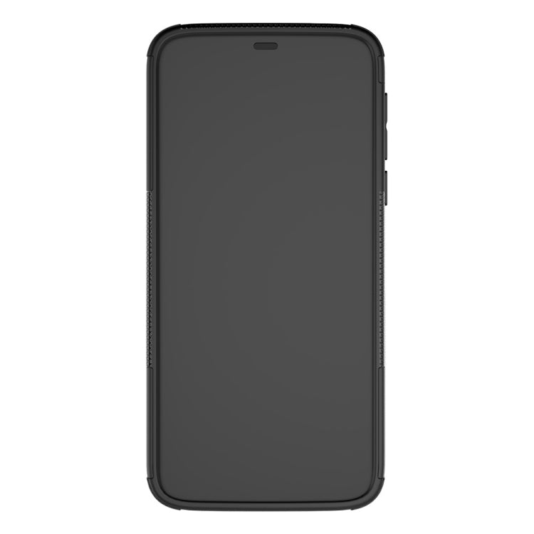 Tire Texture TPU+PC Shockproof Phone Case for Motorola Moto G7 Power, with Holder