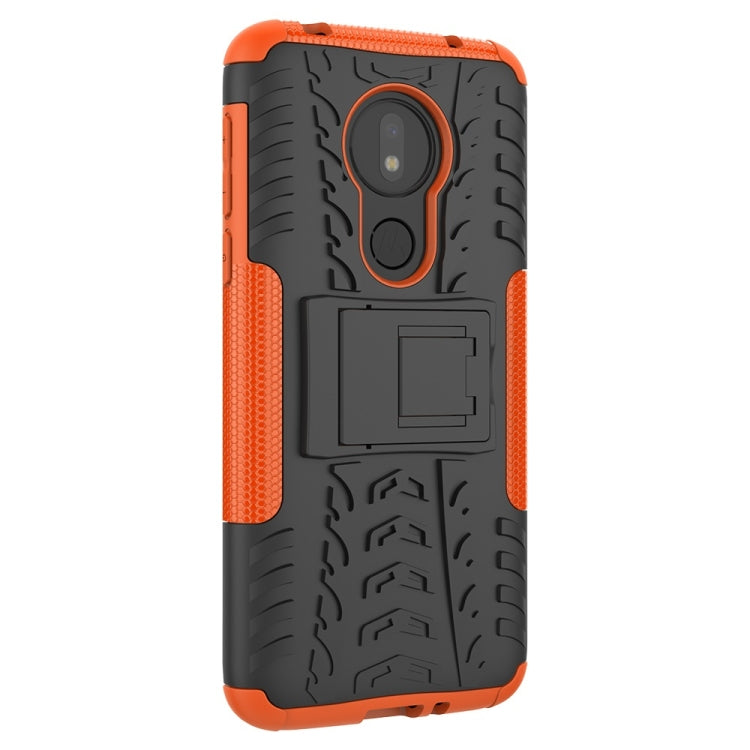 Tire Texture TPU+PC Shockproof Phone Case for Motorola Moto G7 Power, with Holder