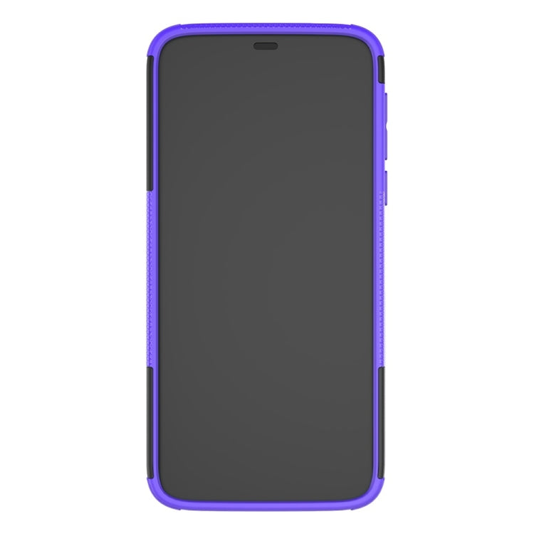 Tire Texture TPU+PC Shockproof Phone Case for Motorola Moto G7 Power, with Holder