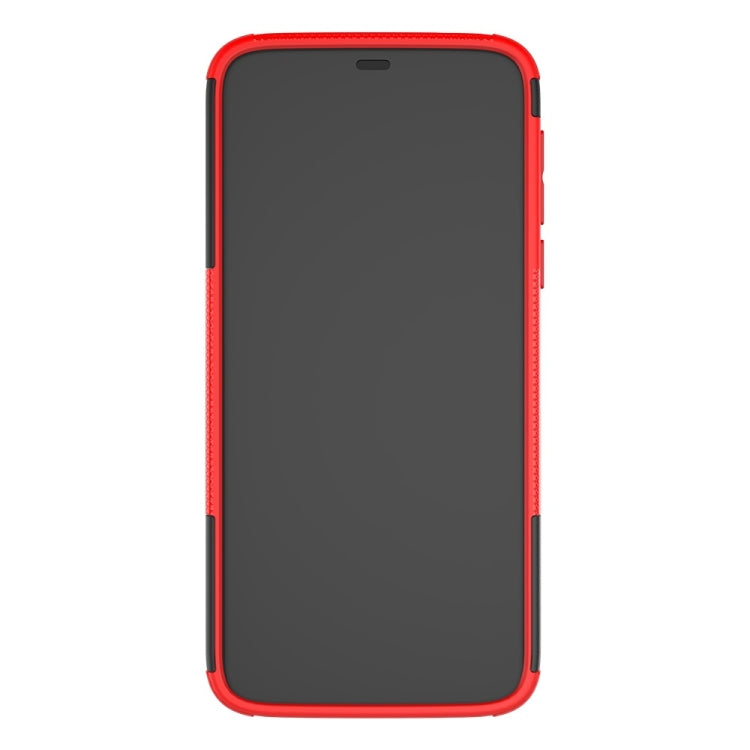 Tire Texture TPU+PC Shockproof Phone Case for Motorola Moto G7 Power, with Holder