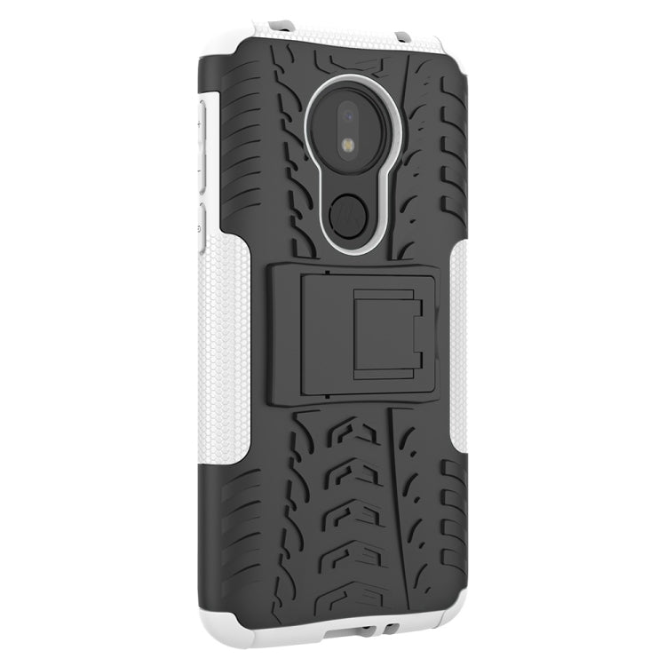Tire Texture TPU+PC Shockproof Phone Case for Motorola Moto G7 Power, with Holder