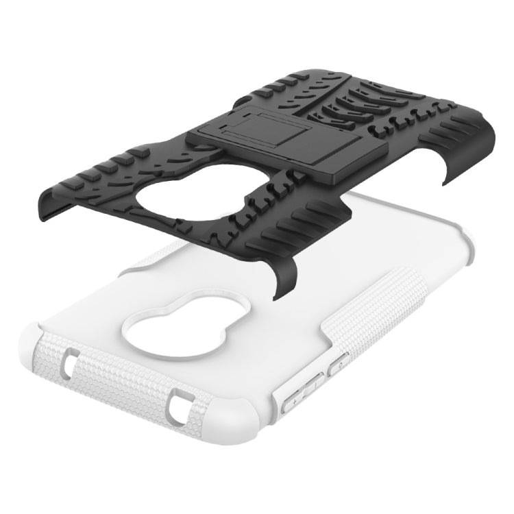 Tire Texture TPU+PC Shockproof Phone Case for Motorola Moto G7 Power, with Holder