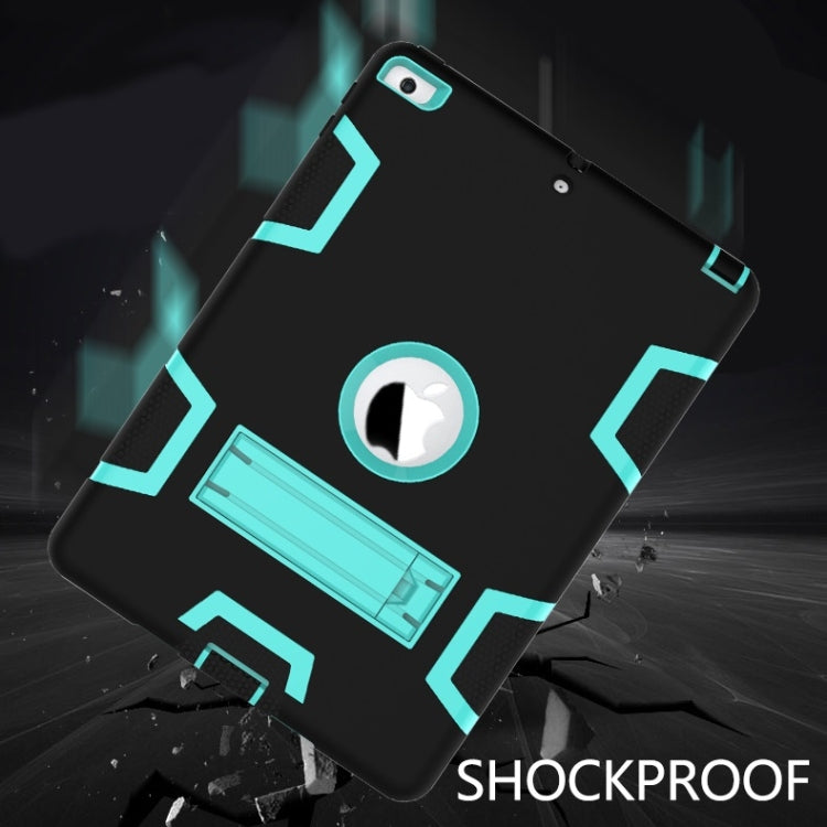 Contrast Color Silicone + PC Shockproof Case for iPad 9.7 inch (2018/2017), with Holder