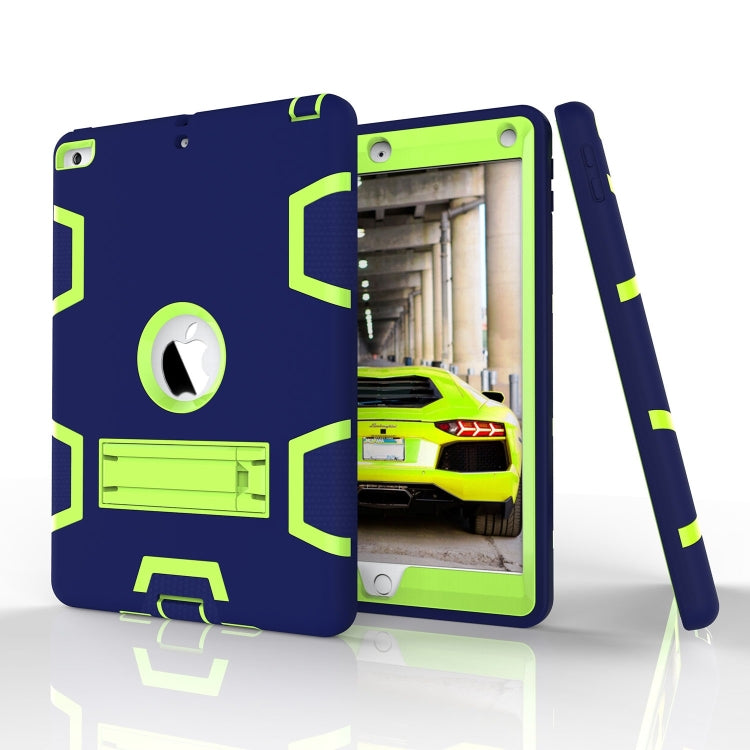 Contrast Color Silicone + PC Shockproof Case for iPad 9.7 inch (2018/2017), with Holder