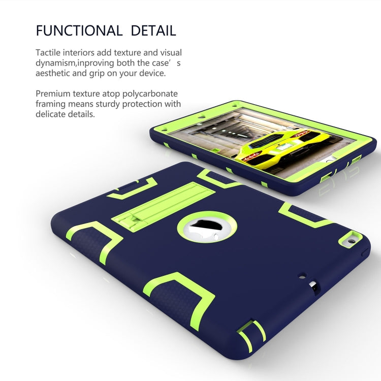 Contrast Color Silicone + PC Shockproof Case for iPad 9.7 inch (2018/2017), with Holder