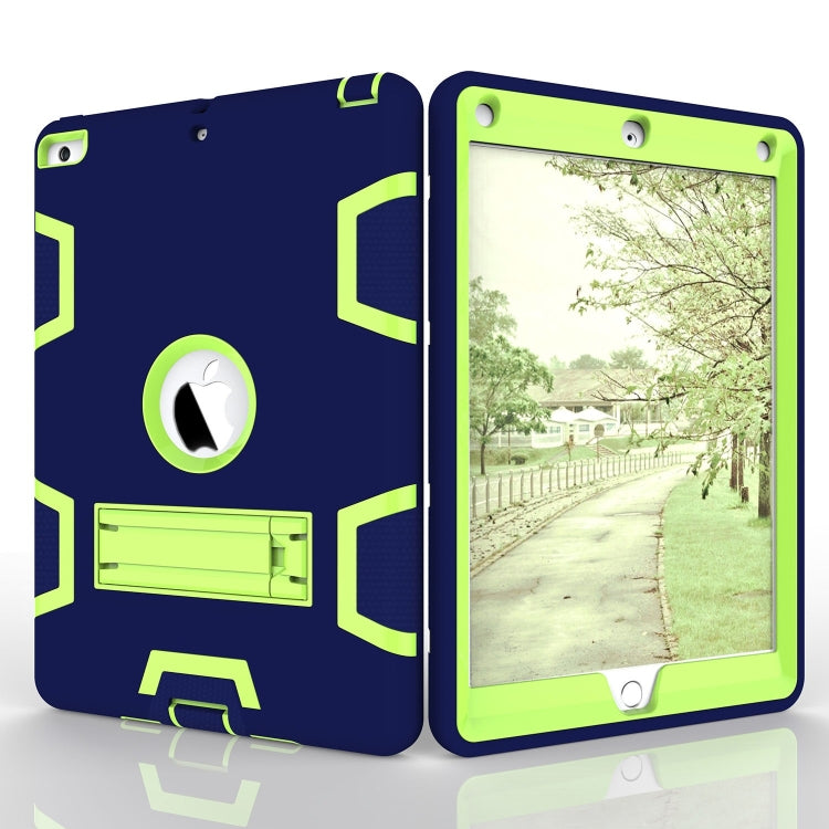 Contrast Color Silicone + PC Shockproof Case for iPad 9.7 inch (2018/2017), with Holder