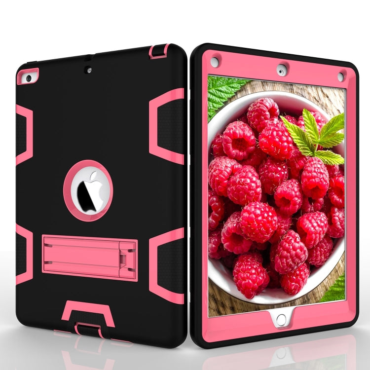 Contrast Color Silicone + PC Shockproof Case for iPad 9.7 inch (2018/2017), with Holder