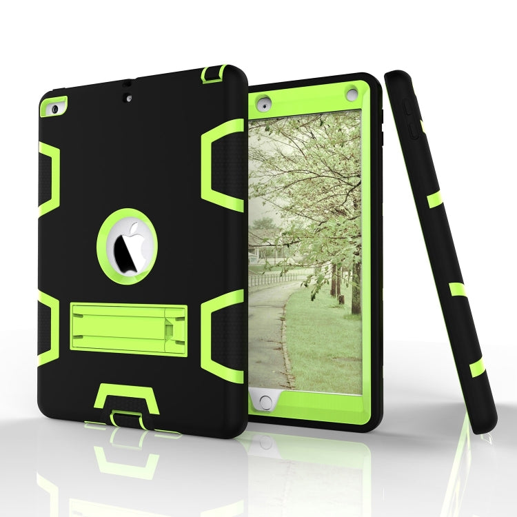 Contrast Color Silicone + PC Shockproof Case for iPad 9.7 inch (2018/2017), with Holder