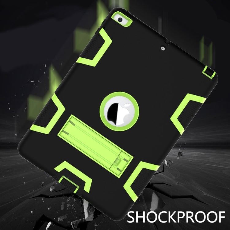 Contrast Color Silicone + PC Shockproof Case for iPad 9.7 inch (2018/2017), with Holder