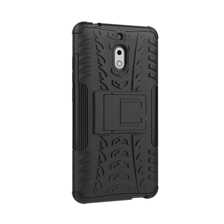 Tire Texture TPU+PC Shockproof Phone Case for Nokia 2.1, with Holder