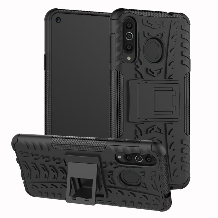 Tire Texture TPU+PC Shockproof Case for Galaxy A8s, with Holder