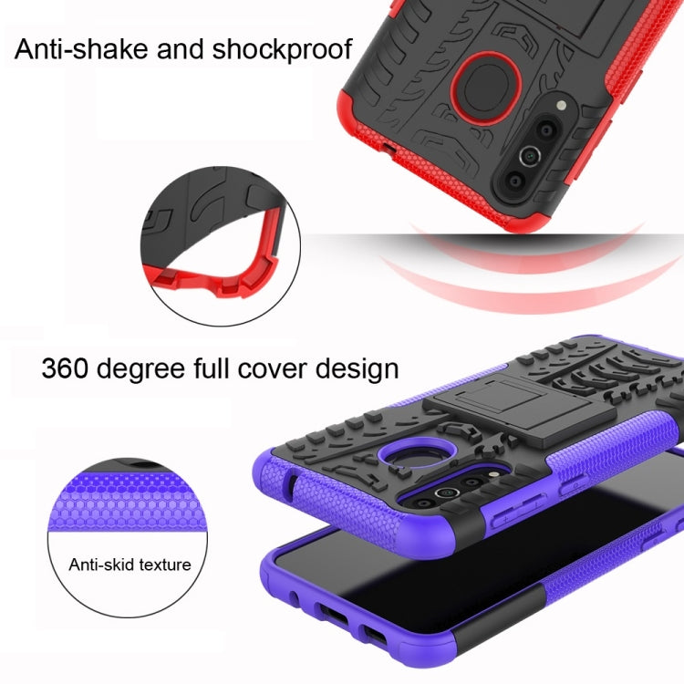 Tire Texture TPU+PC Shockproof Case for Galaxy A8s, with Holder